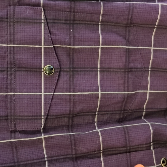 Vintage Panhandle | Long Sleeve Button Down | Purple | Black Pearl Snaps | EUC - Picture 3 of 6